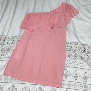 BCBG ruffle one shoulder dress